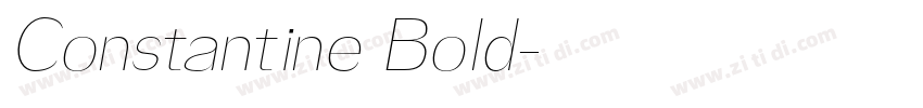 Constantine Bold字体转换